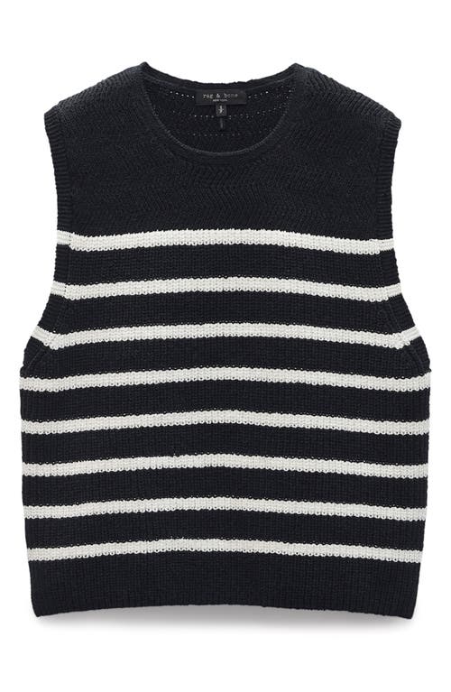 Shop Rag & Bone Jen Stripe Sweater Tank In Black