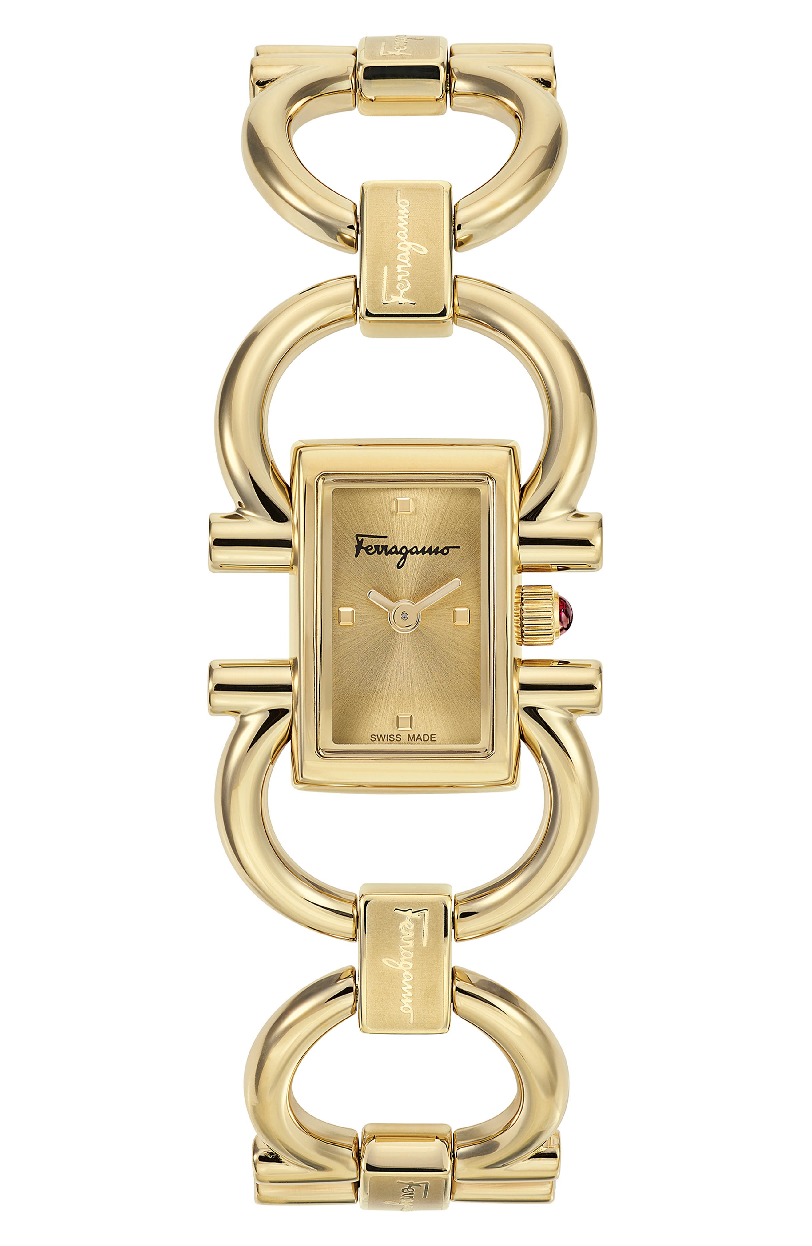 Ferragamo Double Gancini Bracelet Watch Rose Gold Womens 4c87b817-d40d-463e-beb2-  main image 3