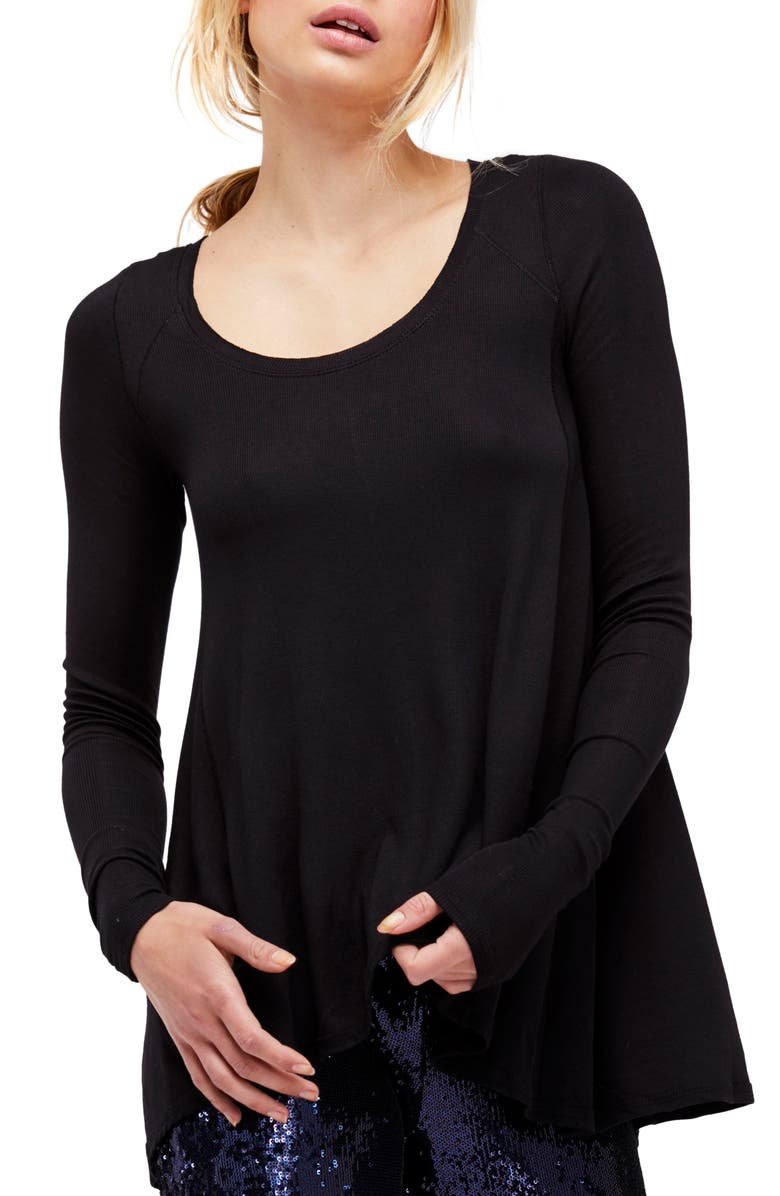 FREE PEOPLE We the Free by Free People January Tee, Main, color, BLACK