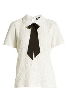 Karl Lagerfeld Paris Lace Front Sweater | Nordstrom