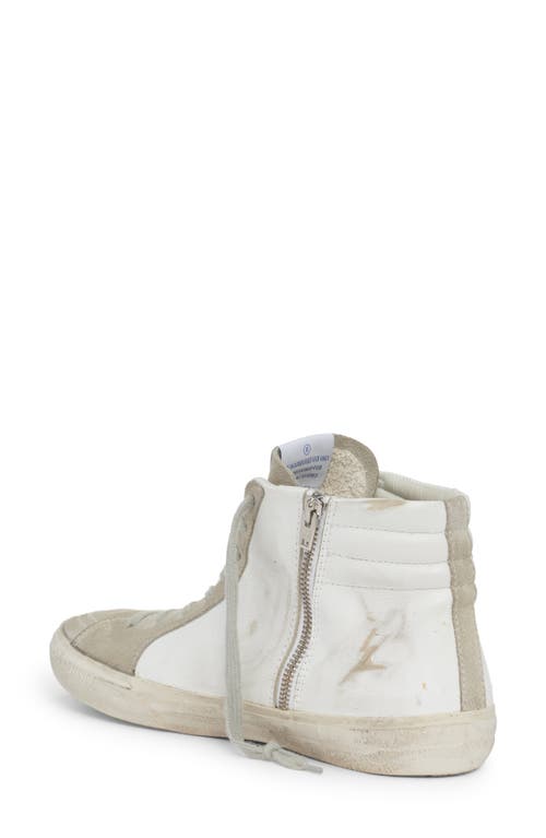 Shop Golden Goose Slide High Top Sneaker In White/ice