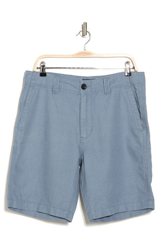 Shop Union Sahara Linen & Cotton Chino Shorts In Gravity