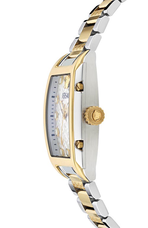 Shop Versace Dominus Two-tone Bracelet Watch, 44mm X 36mm In Two Tone