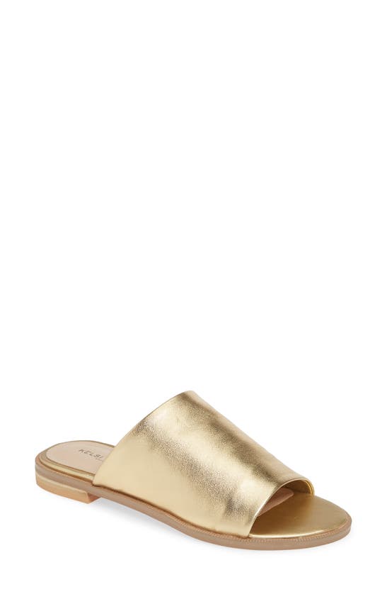 Kelsi Dagger Brooklyn Ruthie Slide Sandal In Gold Rush Leather