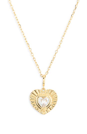 ARGENTO VIVO ARGENTO VIVO STERLING SILVER CUBIC ZIRCONIA HEART PENDANT NECKLACE