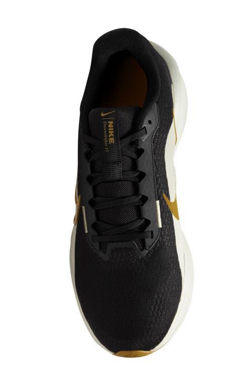 Shop Nike Downshifter 13 Running Shoe In Black/bronzine/sea Glass