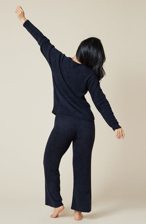 Shop Softies Solid Marshmallow V-neck Lounge Set In Black