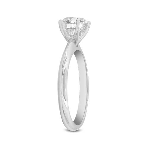 Asany Love Grown Collection 14k White Gold Round Cut Lab Grown Diamond Solitaire Engagement Ring In 14k White Gold