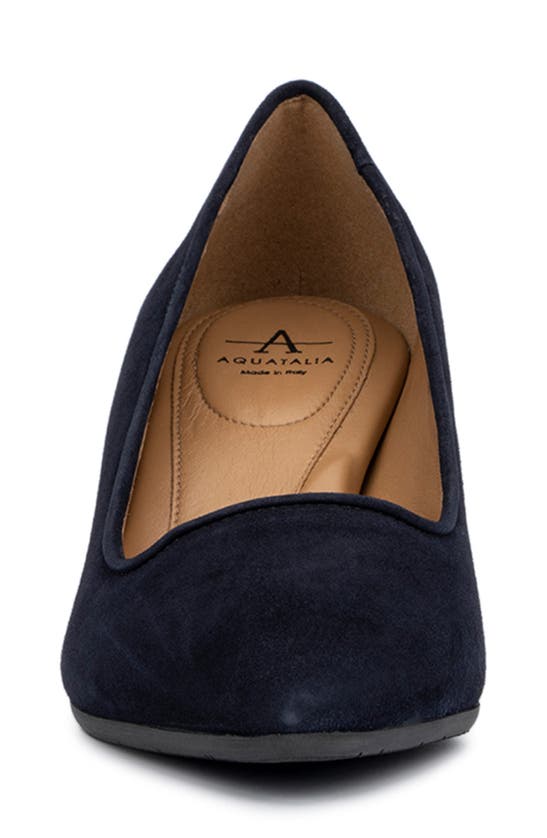 Aquatalia Kiaraa Suede Pump In Navy ModeSens