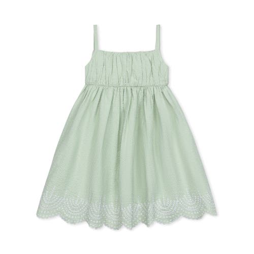 Shop Hope & Henry Girls' Organic Ruched Party Dress, Kids In Mint Seersucker