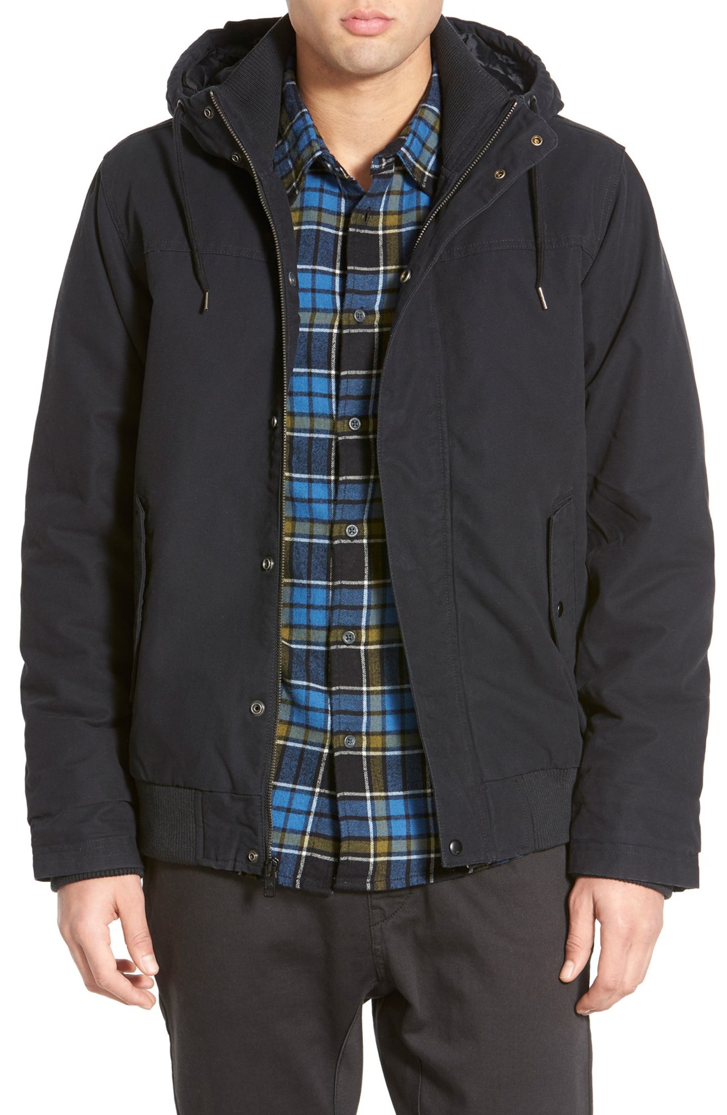 Quiksilver 'Brooks' Hooded Canvas Jacket | Nordstrom