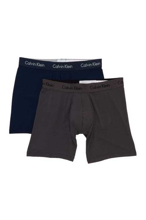 Calvin Klein CK One Boxer Brief 2-Pack, Split Stripe Nara Orange