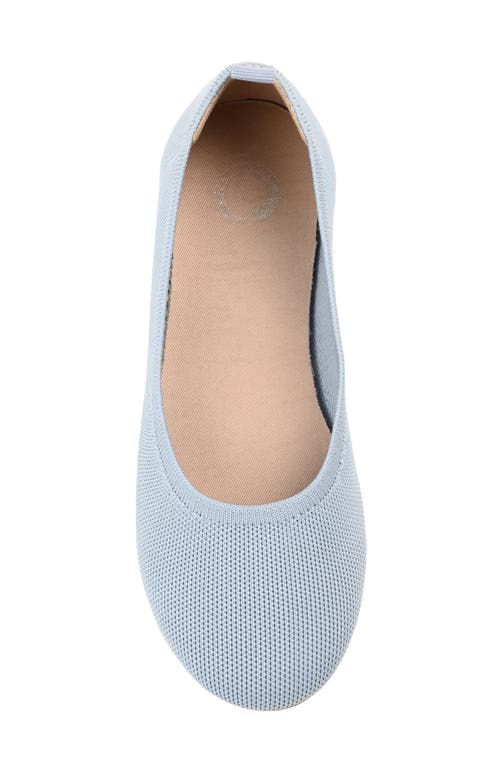 Shop Journee Collection Jersie Knit Ballet Flat In Blue
