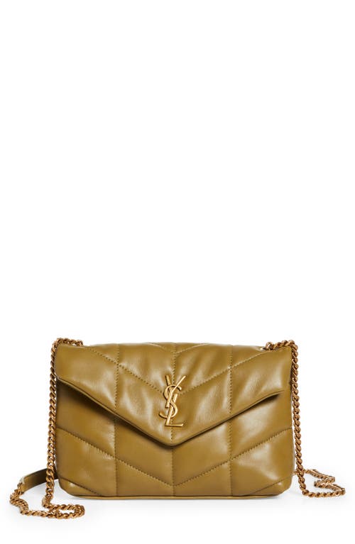 Saint Laurent Toy Loulou Puffer Quilted Leather Crossbody Bag Hazel Green