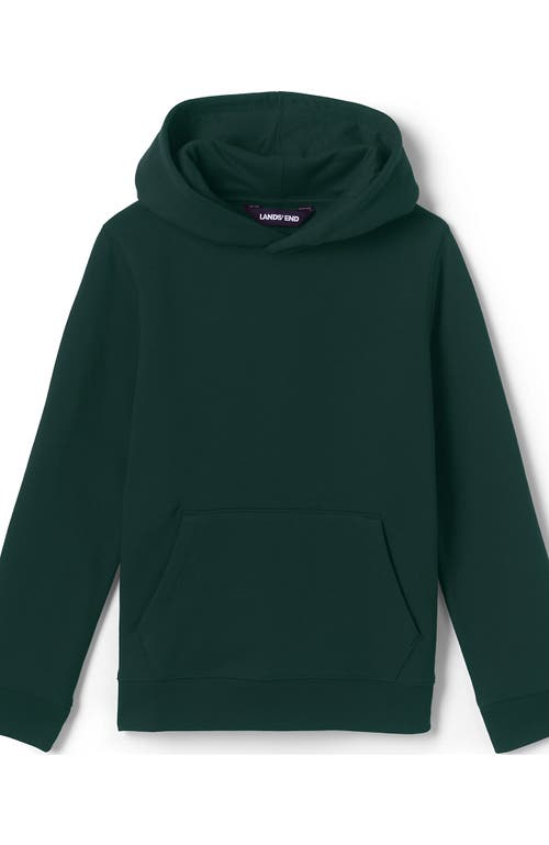 Shop Lands' End School Uniform Kids Hooded Pullover Sweatshirt In Evergreen