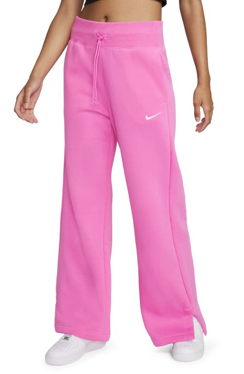 Sportswear Phoenix High Waist Wide Leg Sweatpants in Playful Pink/Sail