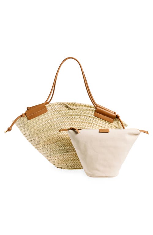 Shop Altuzarra Basket Straw Tote In Natural/canyon