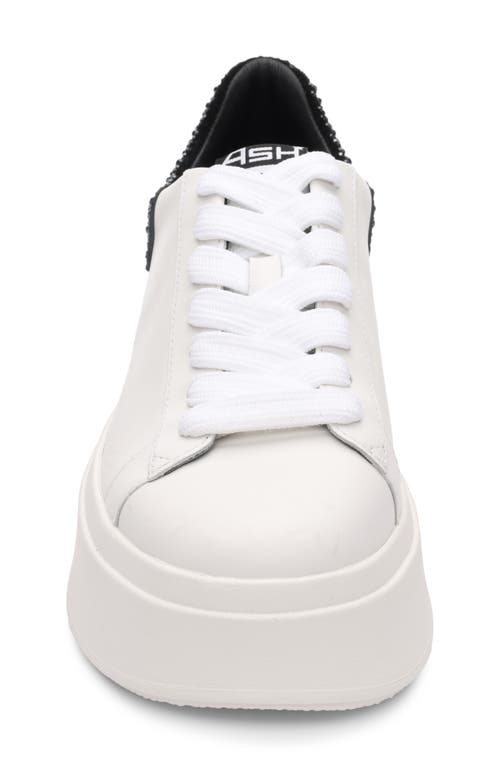 Shop Ash Moby Strass Platform Sneaker In White/black