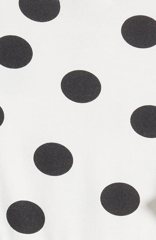 Shop Tucker + Tate Kids' Ruffle Long Sleeve Fit & Flare Dress In Ivory Egret- Black Layla Dot