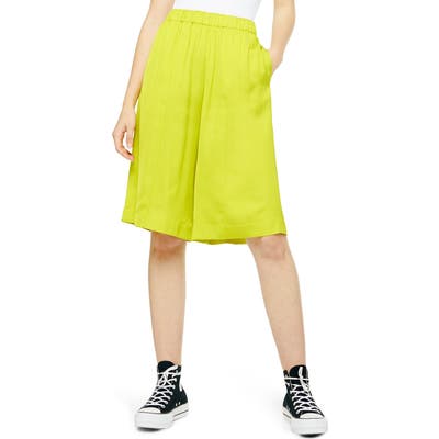 Topshop Boutique Wide Leg Bermuda Shorts, US (fits like 0-2) - Yellow