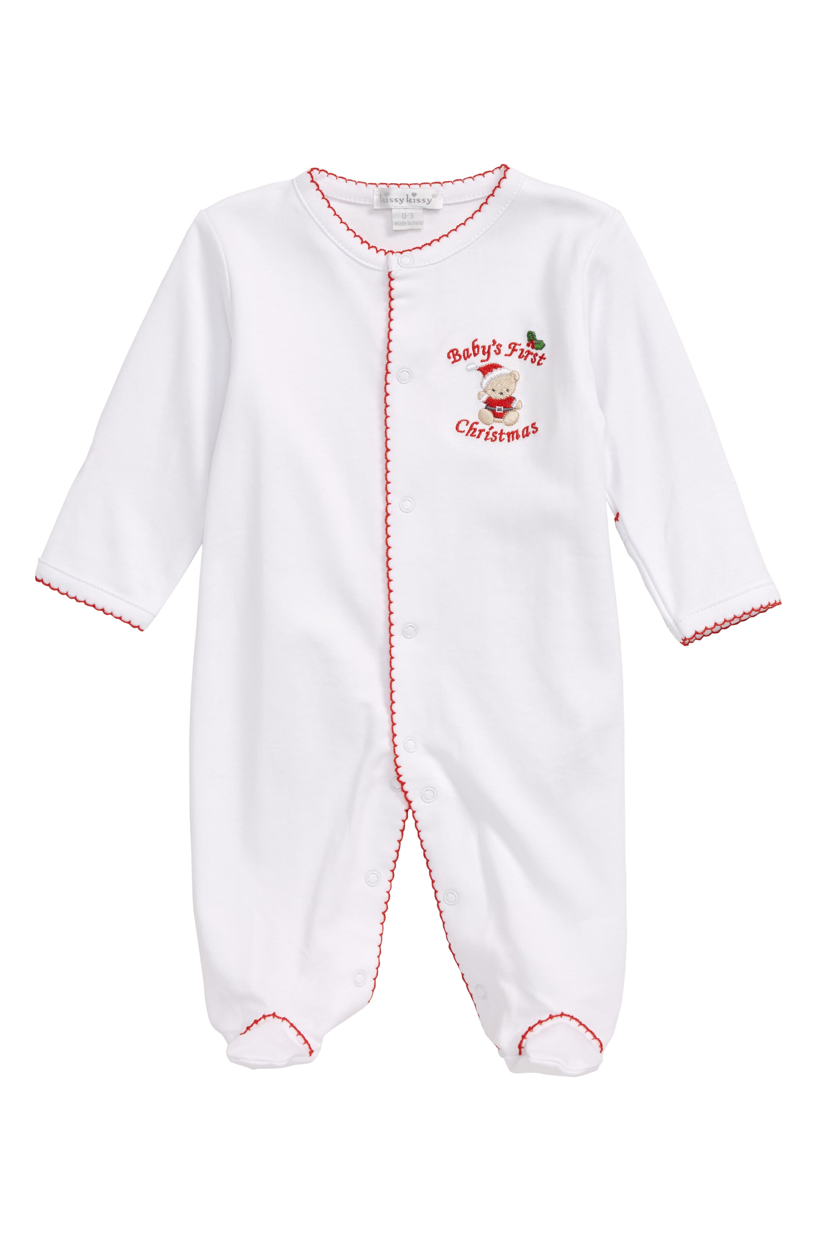 baby's 1st christmas sleepsuits