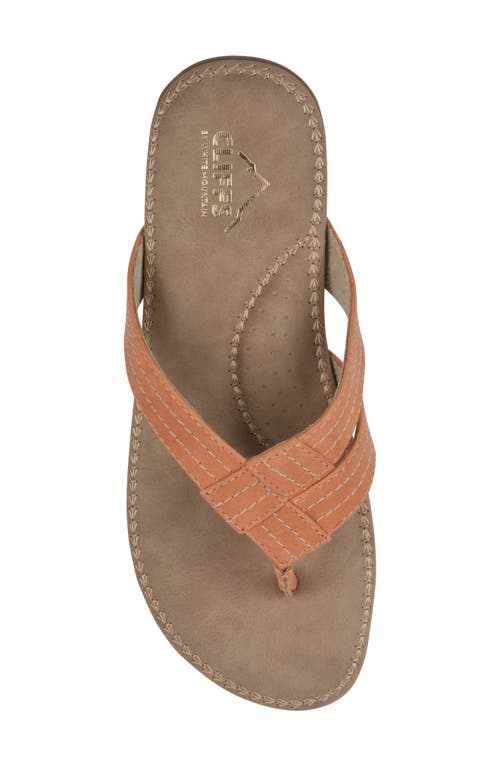 Cliffs By White Mountain Fateful Flip Flop In Orange/nubuck