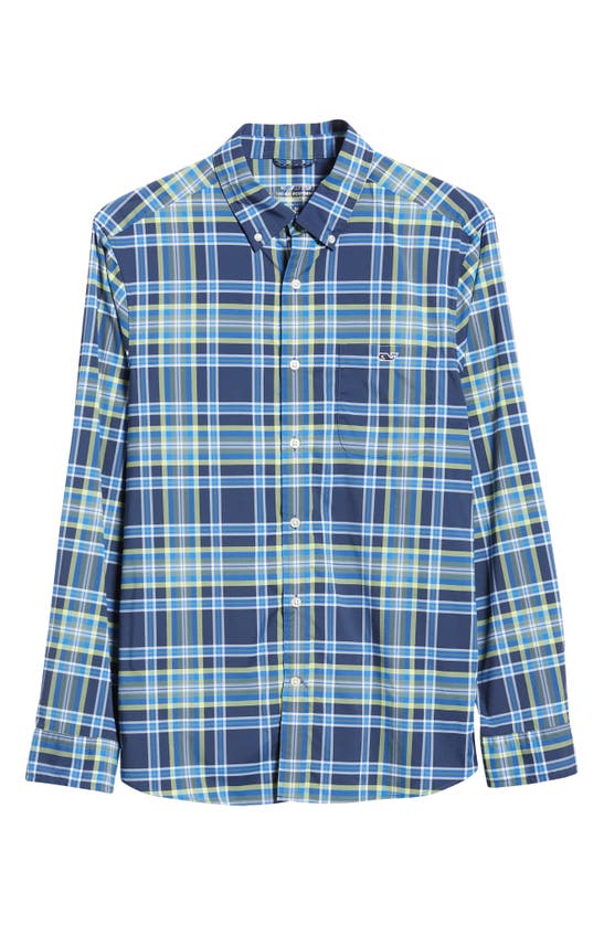 Shop Vineyard Vines Plaid Button-down Shirt In Blue Blazer Plaid