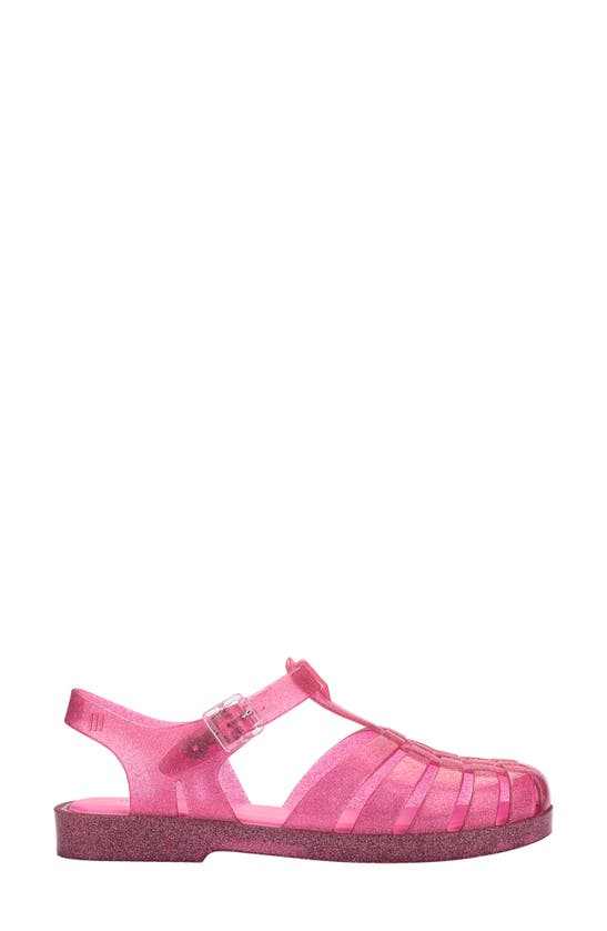 Shop Melissa Possession Glitter Jelly Fisherman Sandal In Pink Glitter