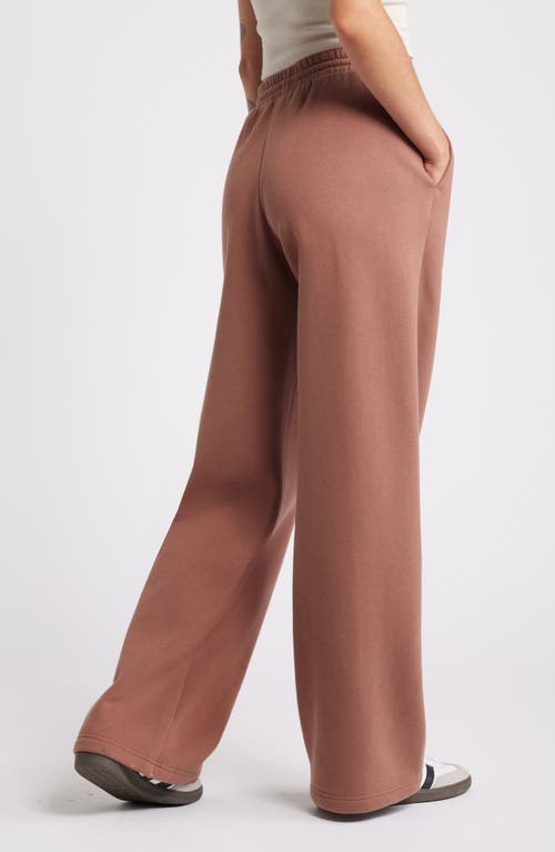 Shop Bp. Wide Leg Fleece Pants In Brown Topaz