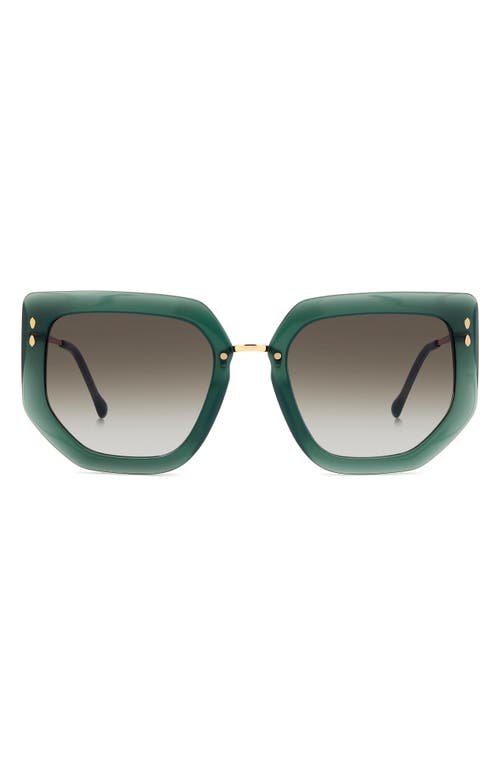 Isabel Marant Gradient Mixed-media Butterfly Sunglasses In Gold Green/green Shaded