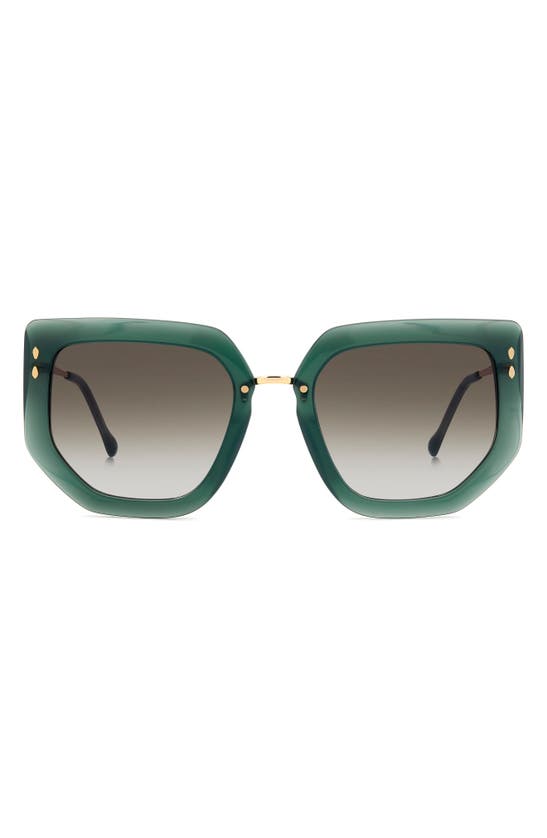 Shop Isabel Marant 55mm Gradient Cat Eye Sunglasses In Gold Green/ Green Shaded