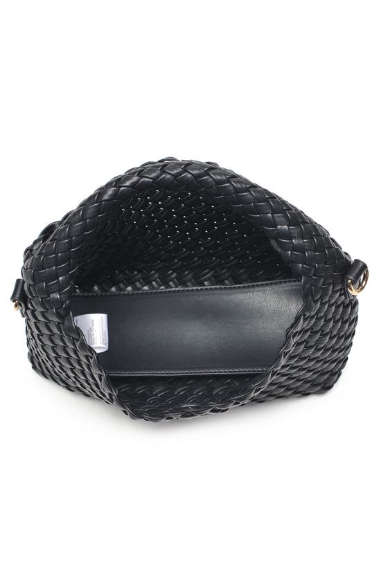 Shop Moda Luxe Jessamine Woven Satchel In Black