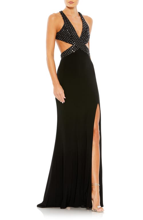 Mac Duggal Sequin Sheath Gown Black at Nordstrom,