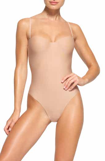 Underwire White Bodysuit Women Shapers Stretch Solid Color Silky