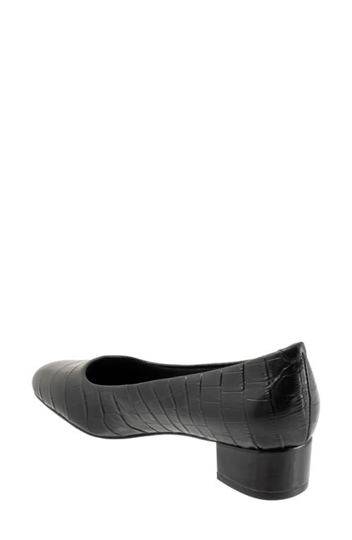 Shop Trotters Dream Pump In Black Croc