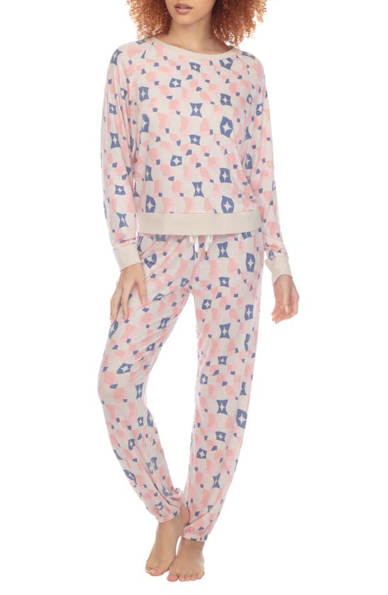 Shop Honeydew Intimates Star Seeker Brushed Jersey Pajamas In Frolic Geometric
