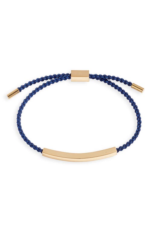 Braided Slider Bracelet in Navy