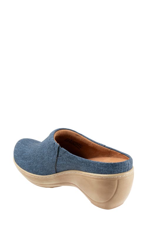 Shop Softwalk ® Madison Platform Mule In Blue Denim