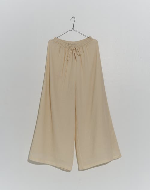 World Of Crow Off-white Wide-legged Relaxed Pants In Neutral