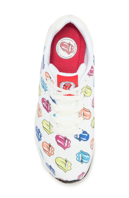 Shop Skechers X Rolling Stones Uno Say It Loud Sneaker In White/multi