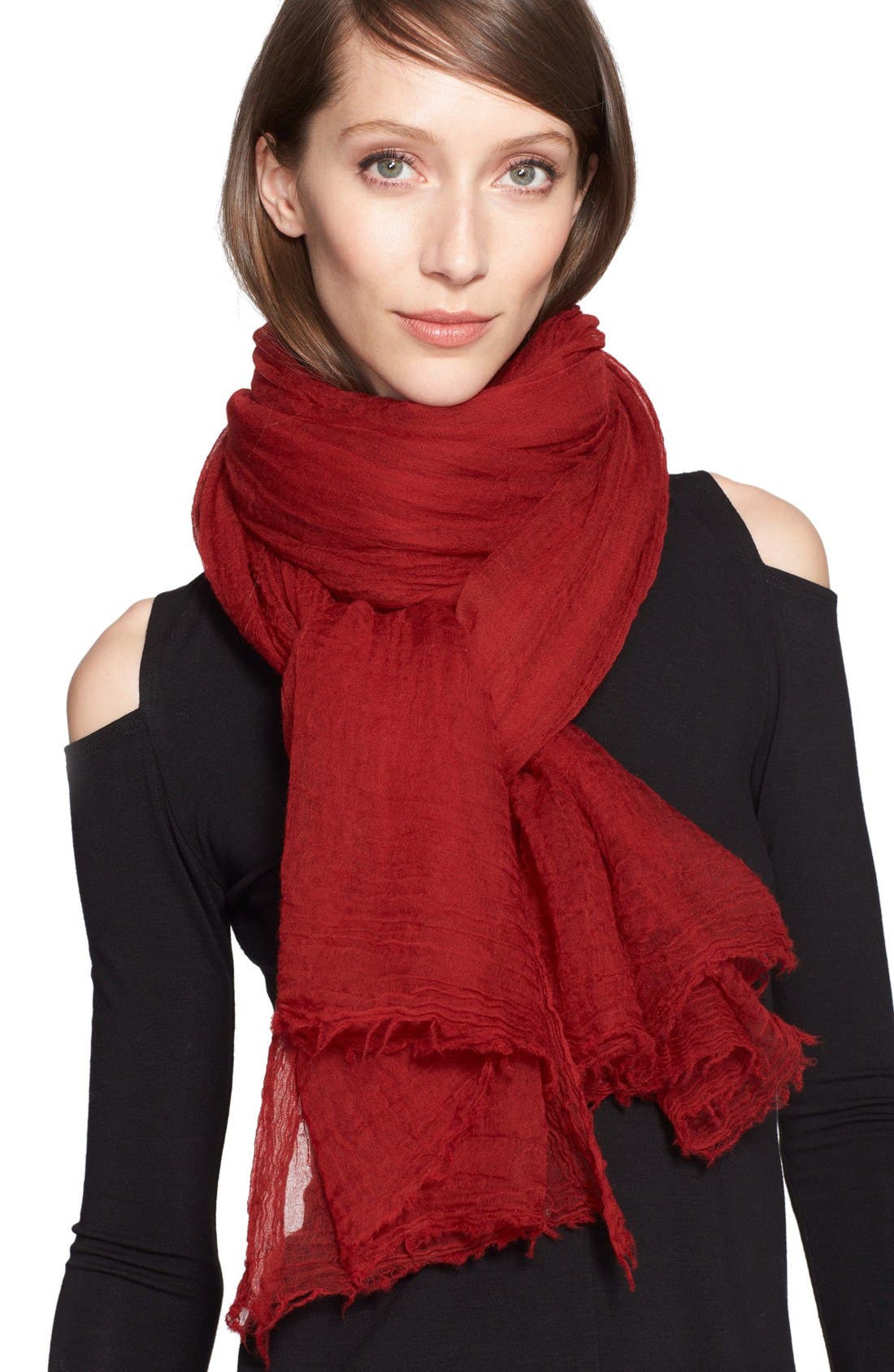 Donna Karan New York Crinkled Cashmere Scarf | Nordstrom