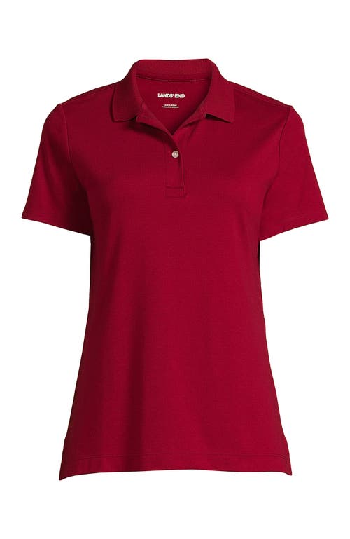 Lands' End School Uniform Short Sleeve Feminine Fit Interlock Polo Shirt In Garnet