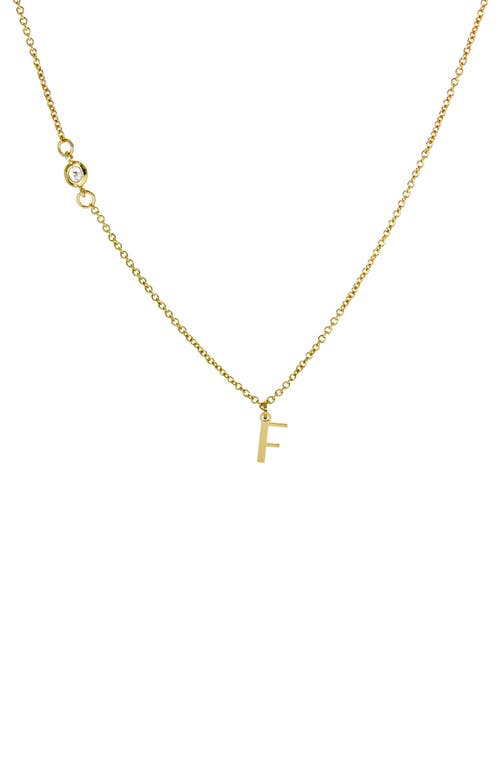 Panacea Initial Pendant Necklace in Gold-F at Nordstrom