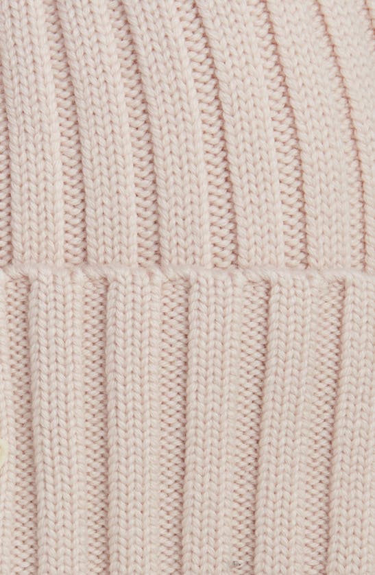 Shop Moncler Rib Virgin Wool Beanie In Pink