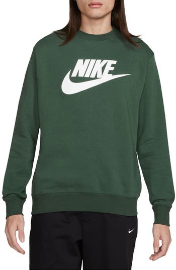 Nike Fleece Graphic Pullover Sweatshirt In Green