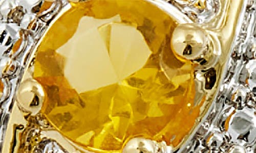 Savvy Cie Jewels Birthstone Two-tone Bangle Bracelet In Yellow - November