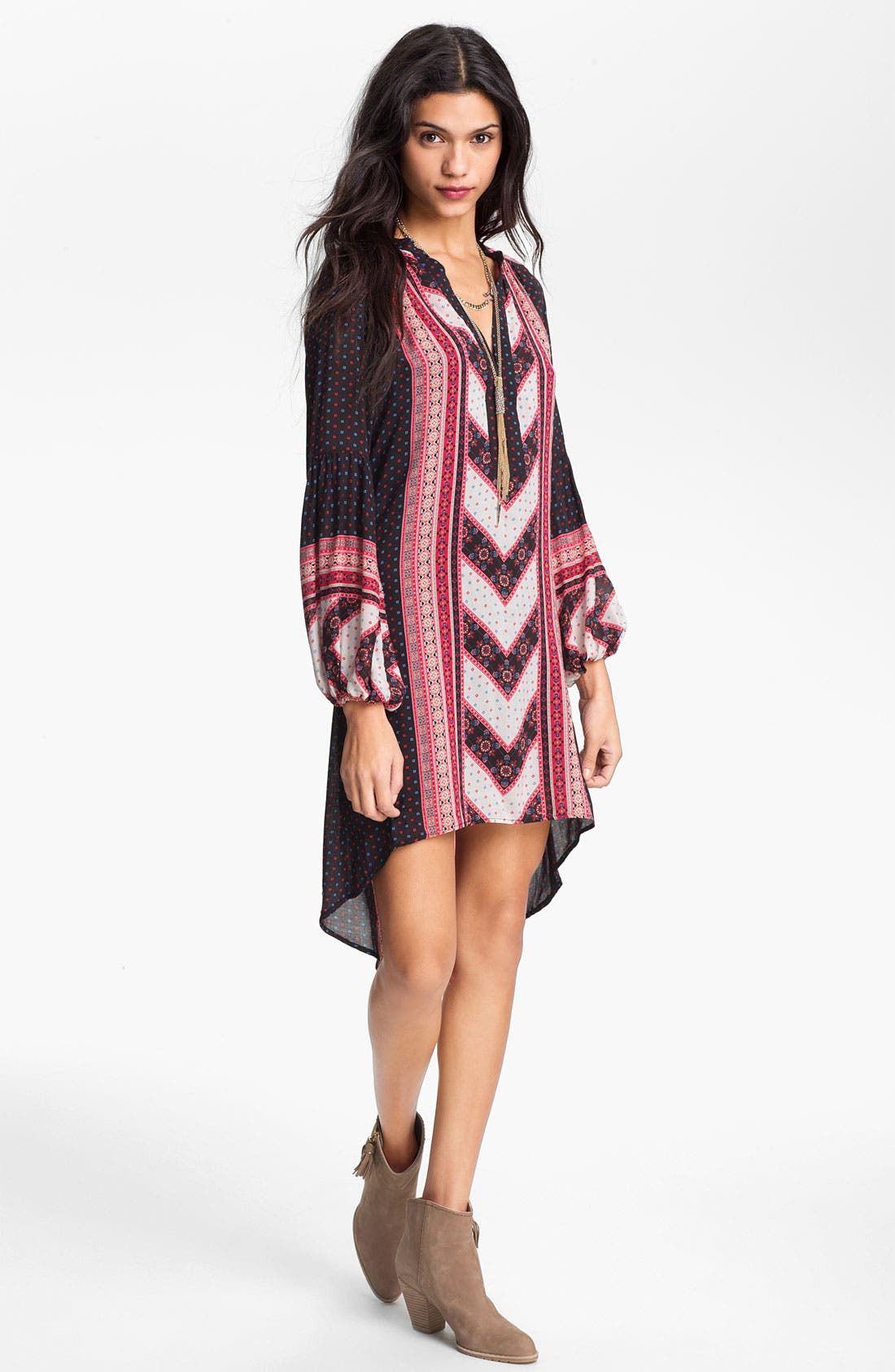 Free People Peacemaker Mix Print Peasant Dress Nordstrom