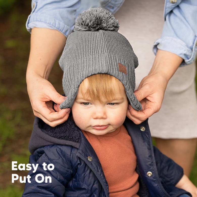 Shop Keababies Muff Knitted Beanie In Gray