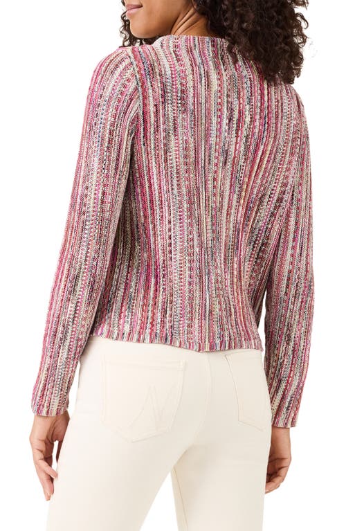 Shop Nic + Zoe Nic+zoe From The Top Stripe Sweater In Pink Multi