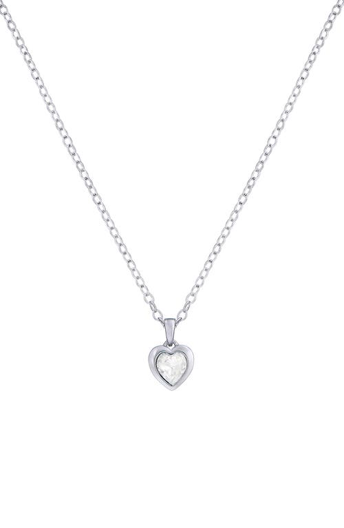 Ted Baker London Hannela Crystal Heart Pendant Necklace in Silver/Crystal at Nordstrom